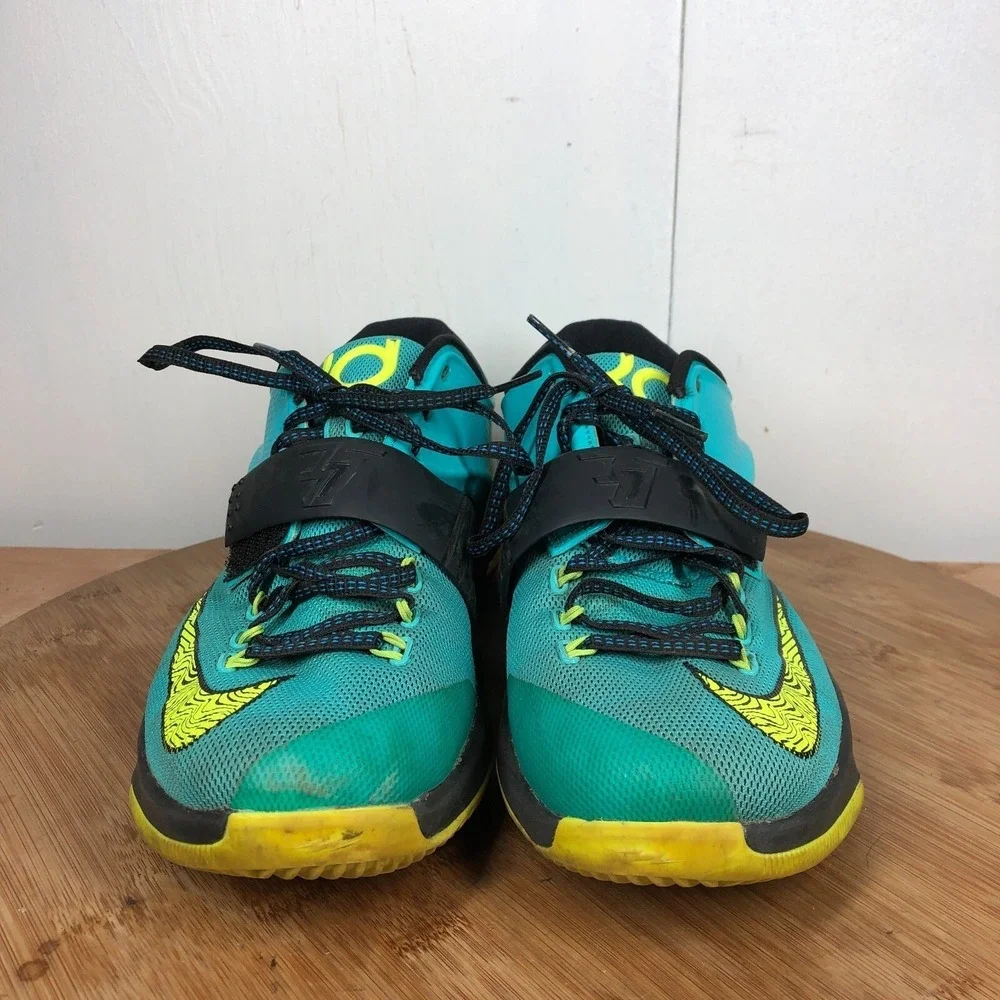 Nike KD 7 Mens size 8.5 shoes blue green athletic basketball sneakers